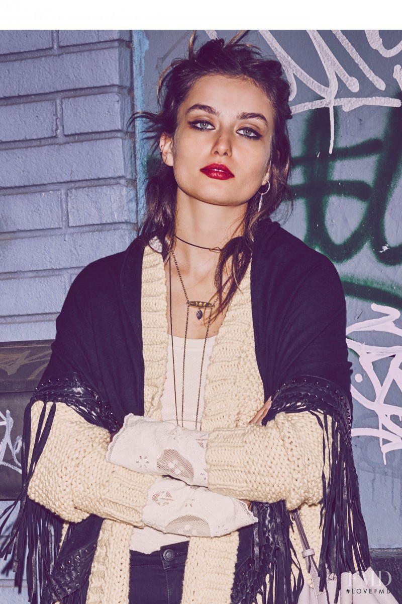 Andreea Diaconu featured in  the Free People lookbook for Pre-Fall 2015