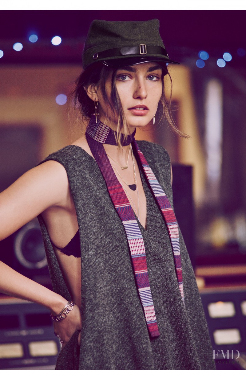 Andreea Diaconu featured in  the Free People lookbook for Pre-Fall 2015