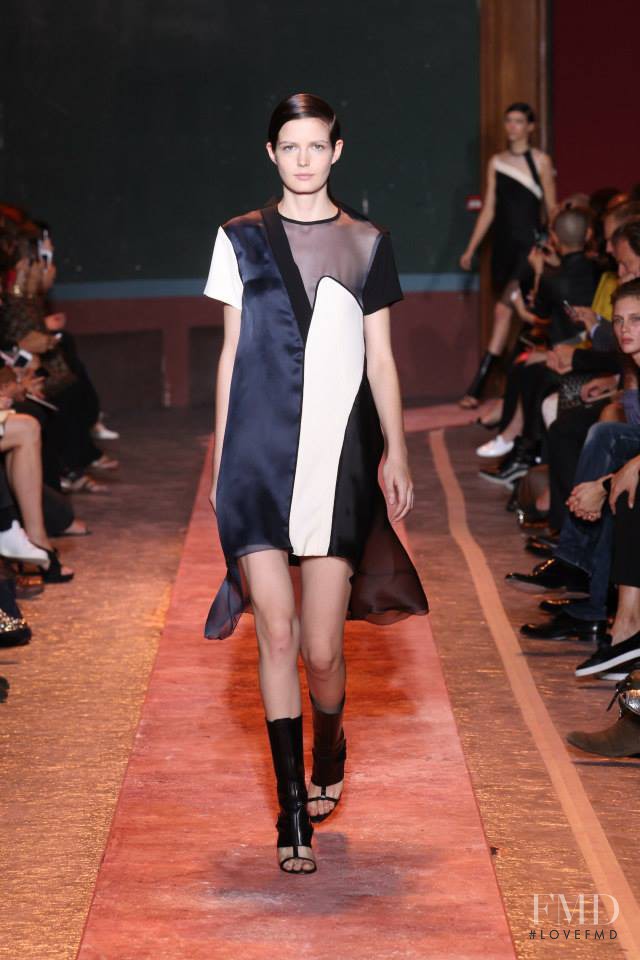 Zlata Mangafic featured in  the Cedric Charlier fashion show for Spring/Summer 2014