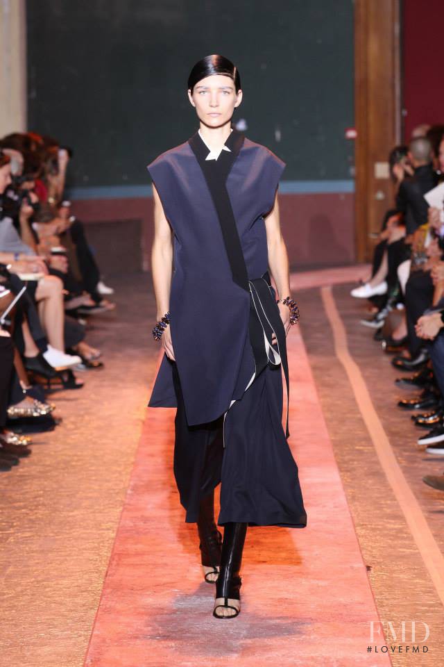 Janice Alida featured in  the Cedric Charlier fashion show for Spring/Summer 2014