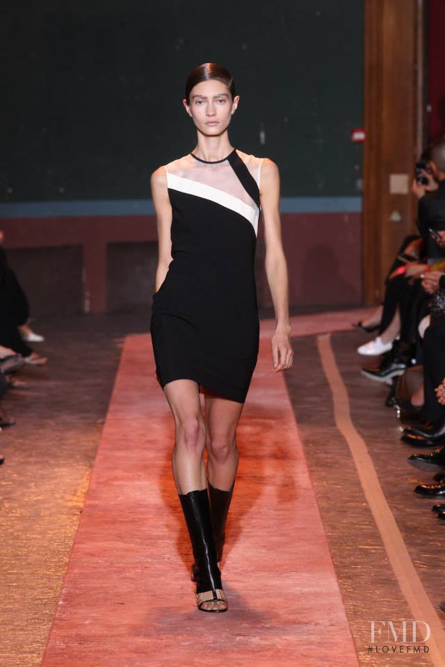 Marine Deleeuw featured in  the Cedric Charlier fashion show for Spring/Summer 2014