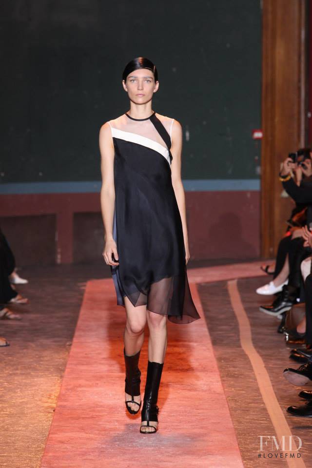 Janice Alida featured in  the Cedric Charlier fashion show for Spring/Summer 2014