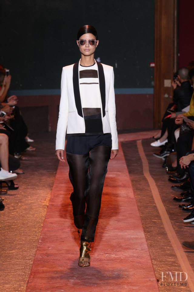 Maud Barrandon featured in  the Cedric Charlier fashion show for Spring/Summer 2014