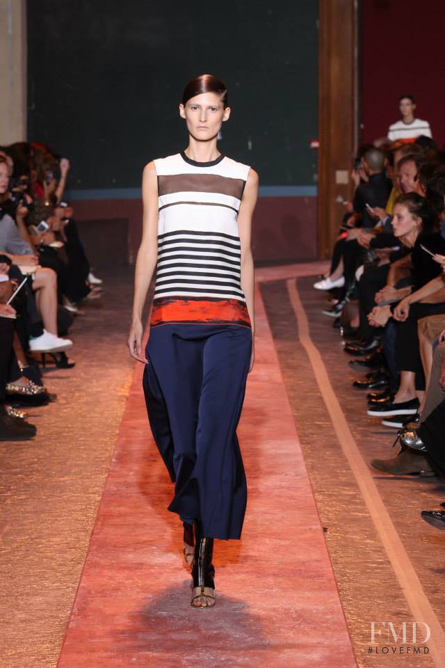Marie Piovesan featured in  the Cedric Charlier fashion show for Spring/Summer 2014