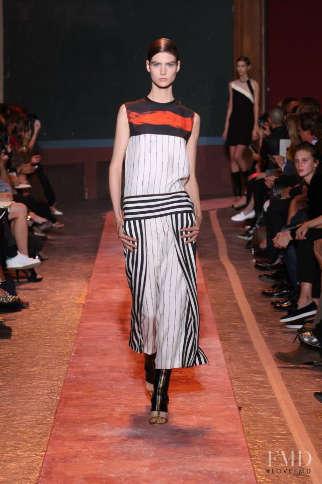 Manon Leloup featured in  the Cedric Charlier fashion show for Spring/Summer 2014