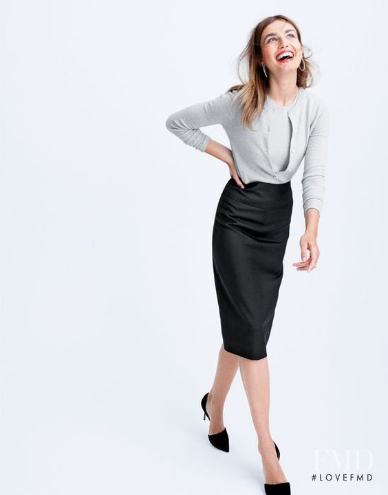 Andreea Diaconu featured in  the J.Crew lookbook for Pre-Fall 2015