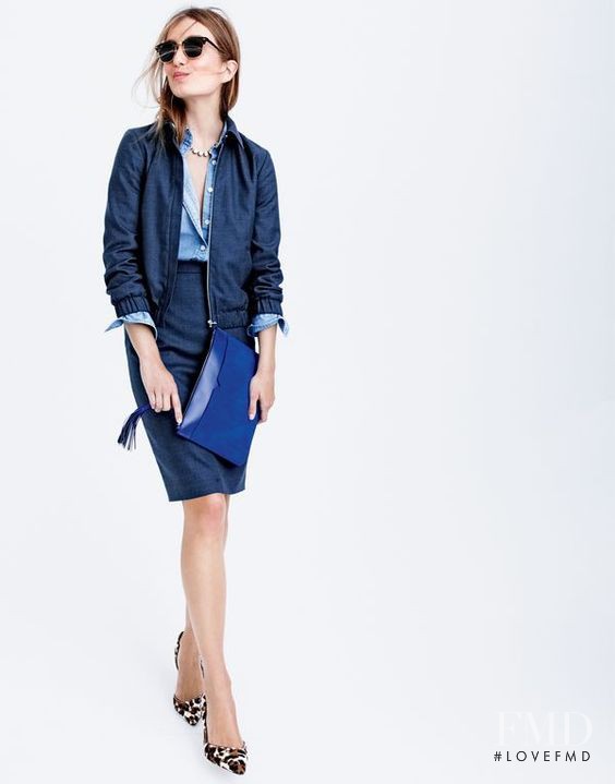 Andreea Diaconu featured in  the J.Crew lookbook for Pre-Fall 2015
