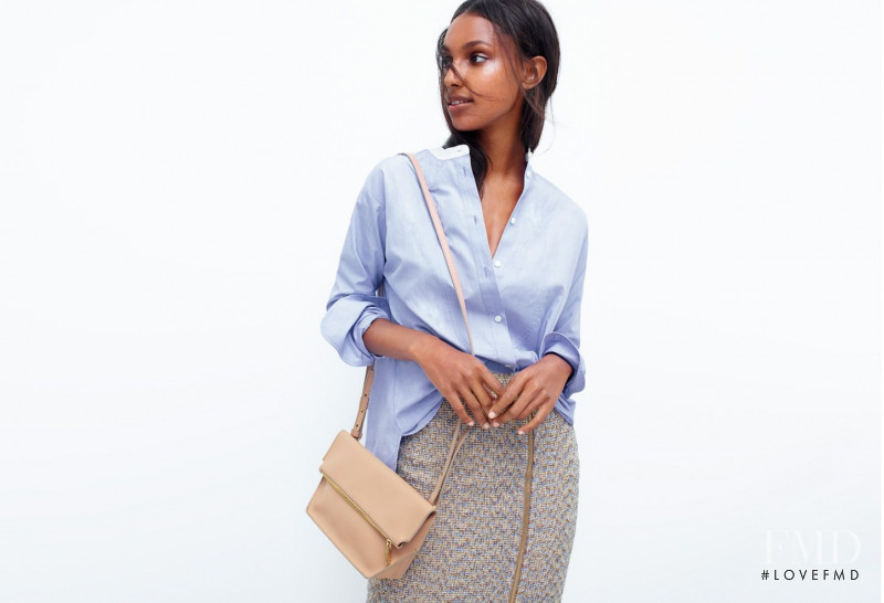 Jasmine Tookes featured in  the J.Crew lookbook for Pre-Fall 2015