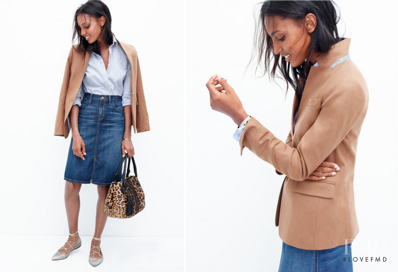 Jasmine Tookes featured in  the J.Crew lookbook for Pre-Fall 2015