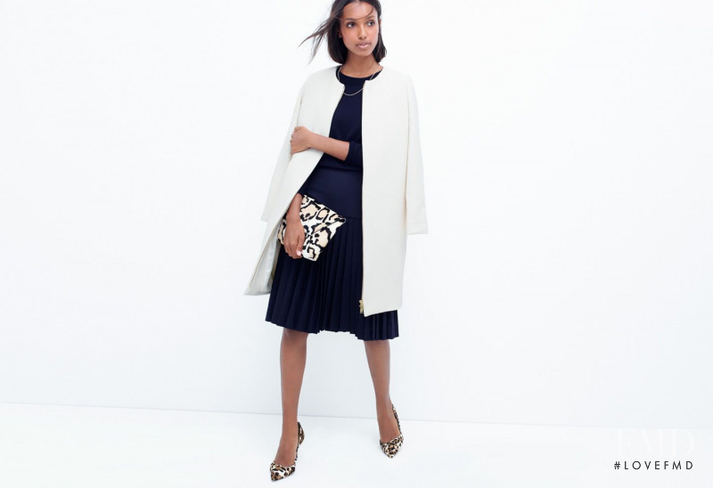 Jasmine Tookes featured in  the J.Crew lookbook for Pre-Fall 2015