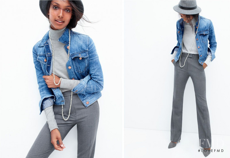 Jasmine Tookes featured in  the J.Crew lookbook for Pre-Fall 2015