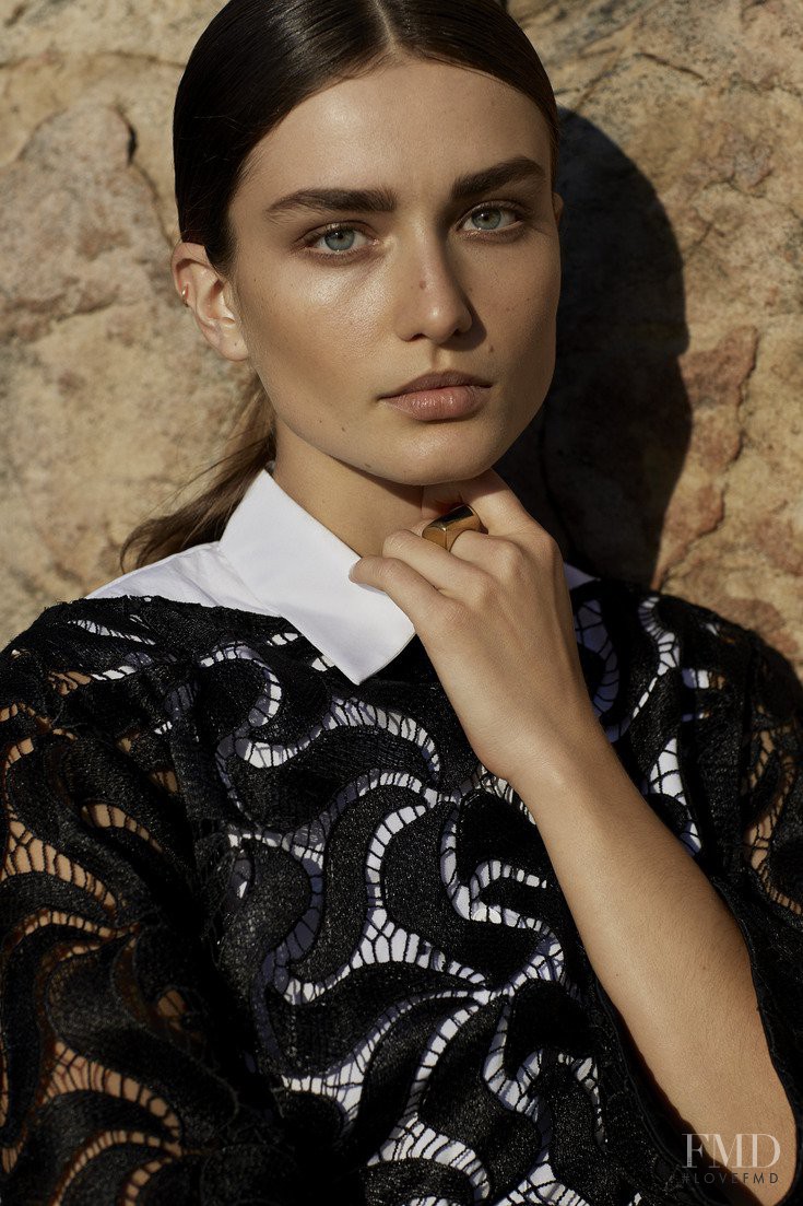 Andreea Diaconu featured in  the Maiyet advertisement for Spring/Summer 2015