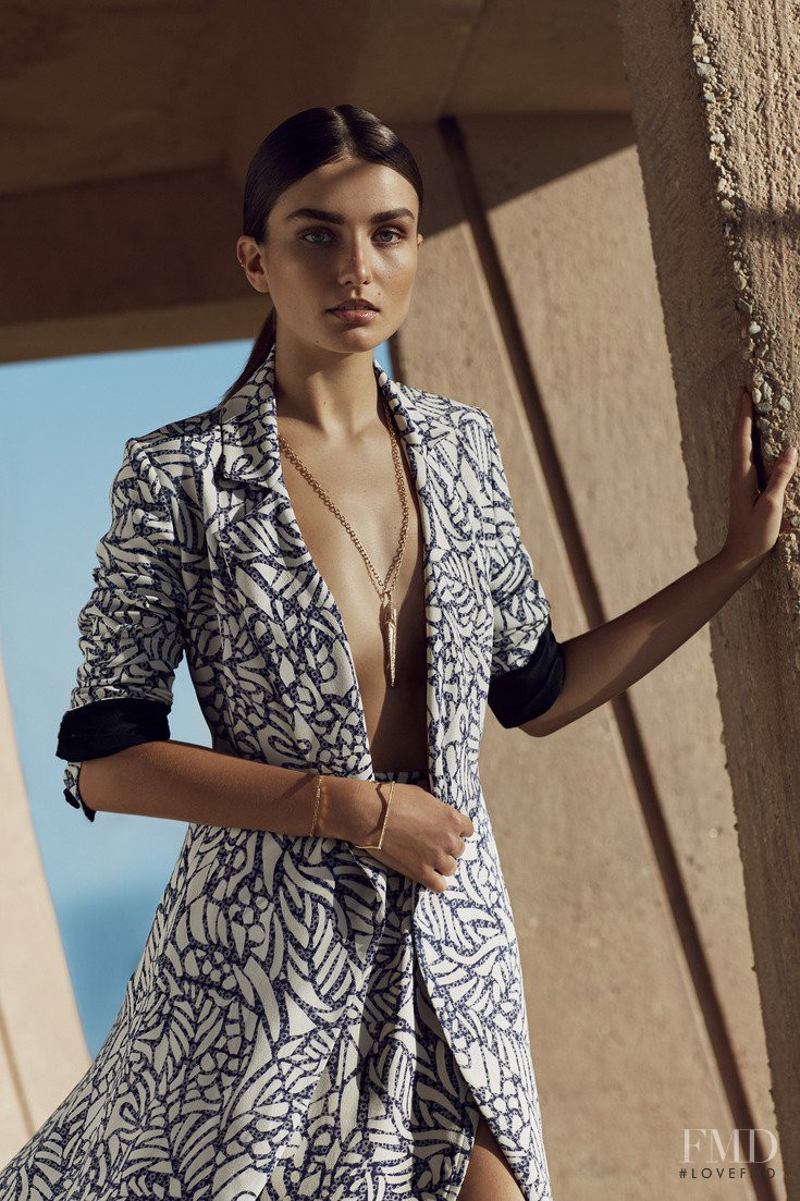 Andreea Diaconu featured in  the Maiyet advertisement for Spring/Summer 2015