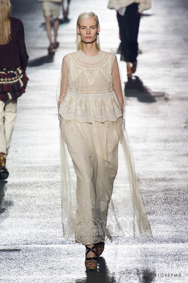 Irene Hiemstra featured in  the Dries van Noten fashion show for Spring/Summer 2014
