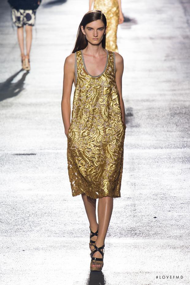 Carly Moore featured in  the Dries van Noten fashion show for Spring/Summer 2014