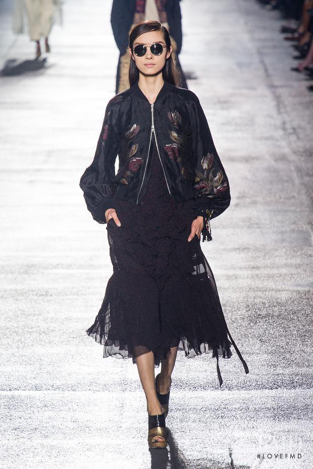 Fei Fei Sun featured in  the Dries van Noten fashion show for Spring/Summer 2014