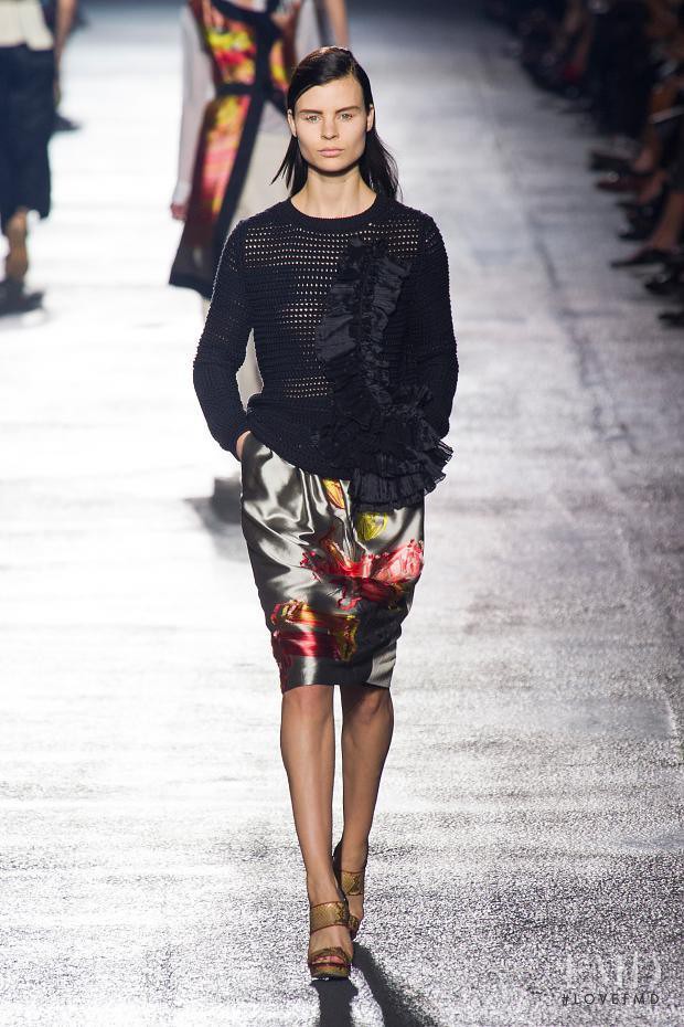 Naomi Nijboer featured in  the Dries van Noten fashion show for Spring/Summer 2014