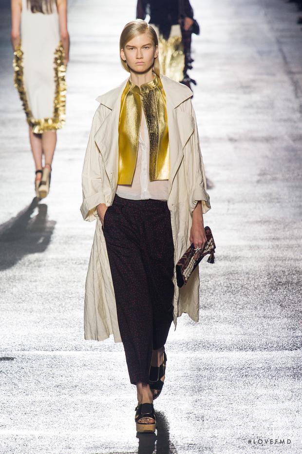 Anna Martynova featured in  the Dries van Noten fashion show for Spring/Summer 2014
