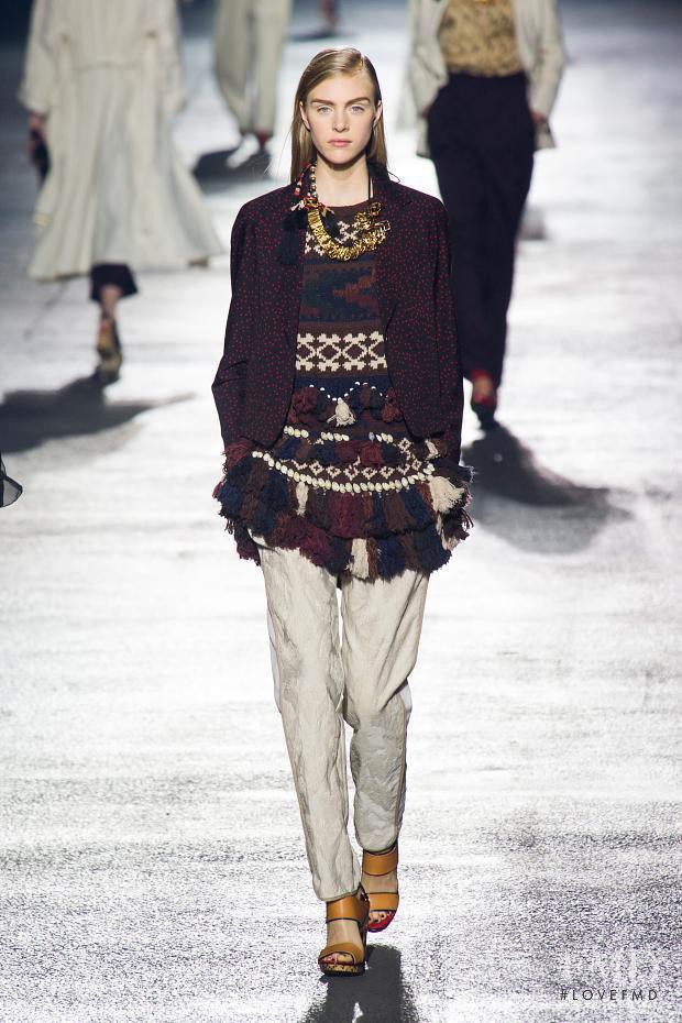 Hedvig Palm featured in  the Dries van Noten fashion show for Spring/Summer 2014