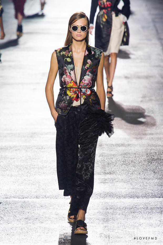 Agne Konciute featured in  the Dries van Noten fashion show for Spring/Summer 2014