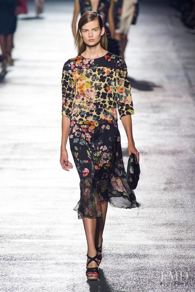 Bette Franke featured in  the Dries van Noten fashion show for Spring/Summer 2014