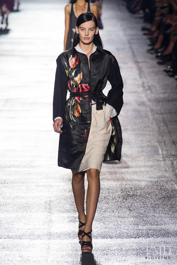Amanda Murphy featured in  the Dries van Noten fashion show for Spring/Summer 2014