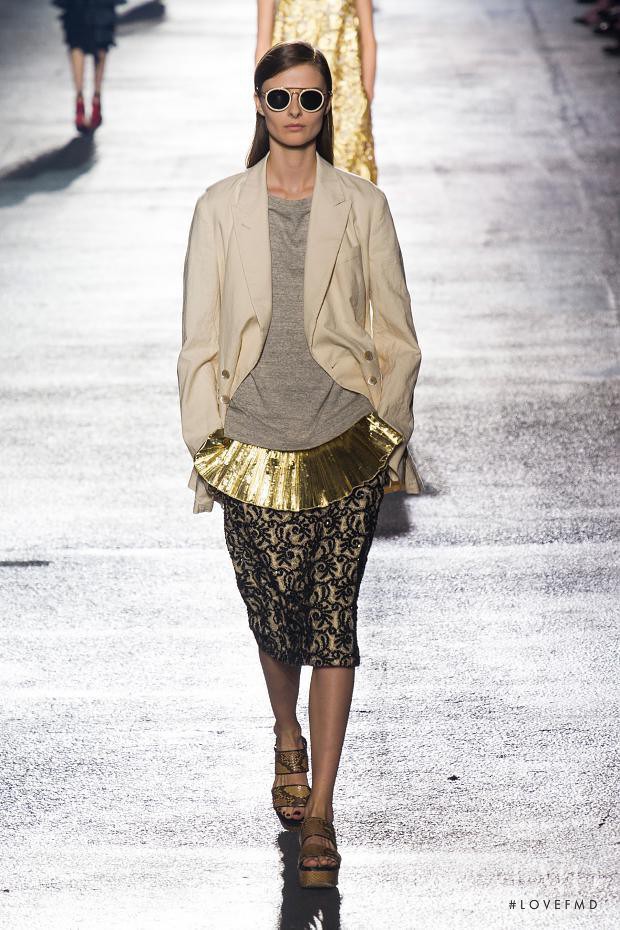 Vasilisa Pavlova featured in  the Dries van Noten fashion show for Spring/Summer 2014