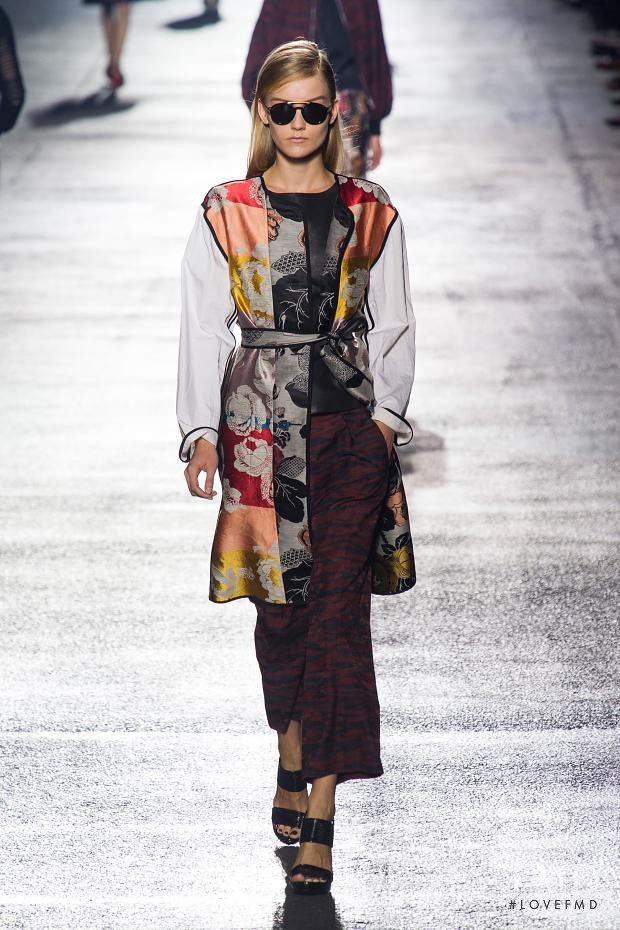 Katerina Ryabinkina featured in  the Dries van Noten fashion show for Spring/Summer 2014