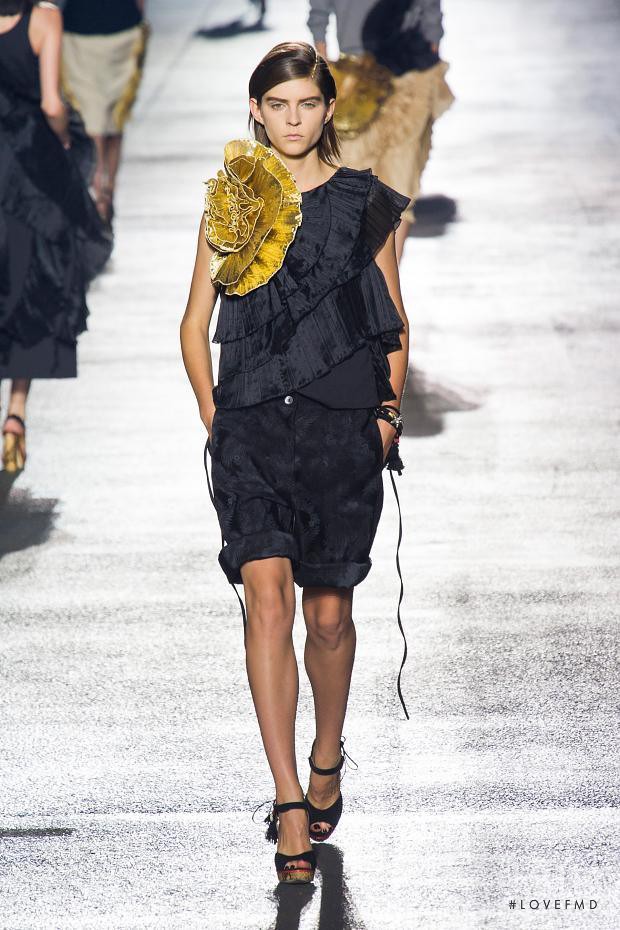 Kel Markey featured in  the Dries van Noten fashion show for Spring/Summer 2014