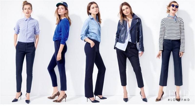 Andreea Diaconu featured in  the J.Crew lookbook for Fall 2015