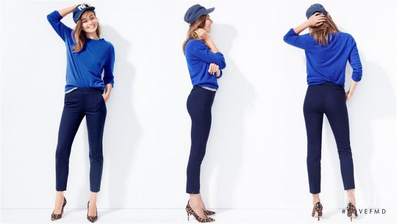 Andreea Diaconu featured in  the J.Crew lookbook for Fall 2015