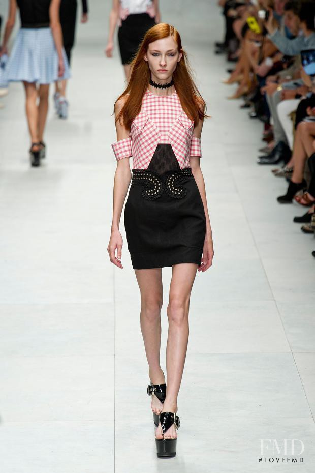 Lera Tribel featured in  the Carven fashion show for Spring/Summer 2014