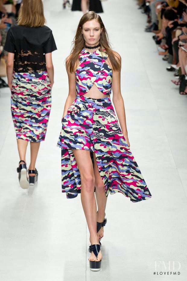 Alexandra Martynova featured in  the Carven fashion show for Spring/Summer 2014