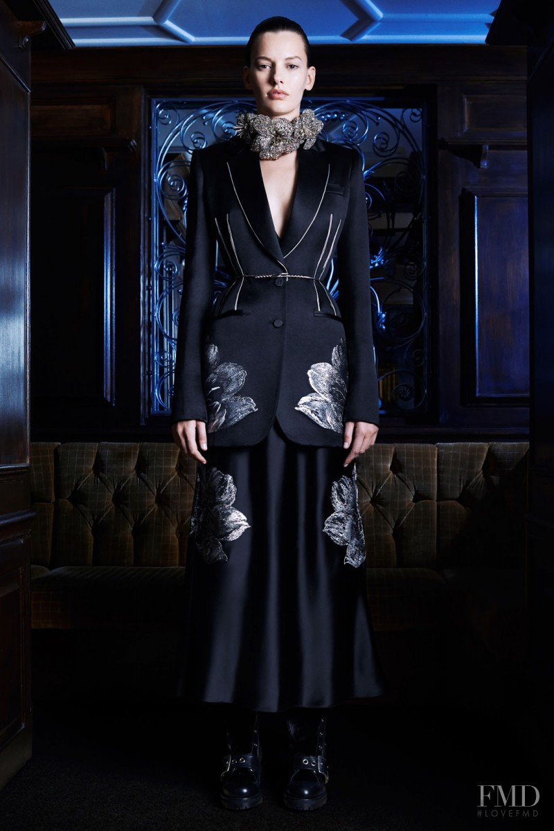 Amanda Murphy featured in  the Alexander McQueen fashion show for Pre-Fall 2014