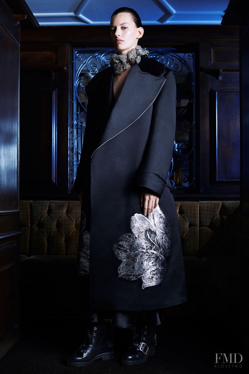 Amanda Murphy featured in  the Alexander McQueen fashion show for Pre-Fall 2014