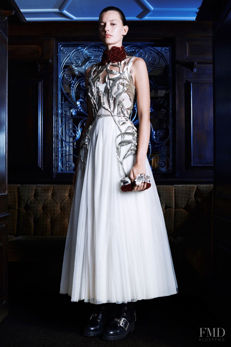 Amanda Murphy featured in  the Alexander McQueen fashion show for Pre-Fall 2014