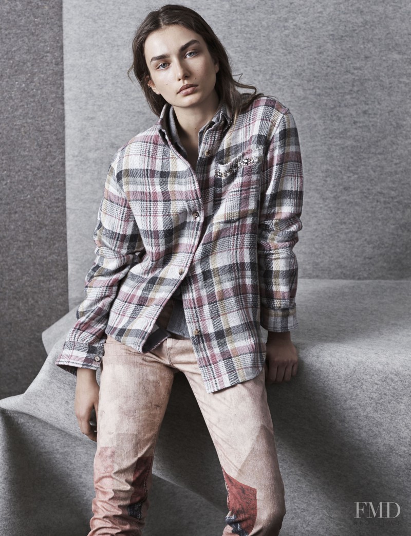 Andreea Diaconu featured in  the Isabel Marant lookbook for Pre-Fall 2014