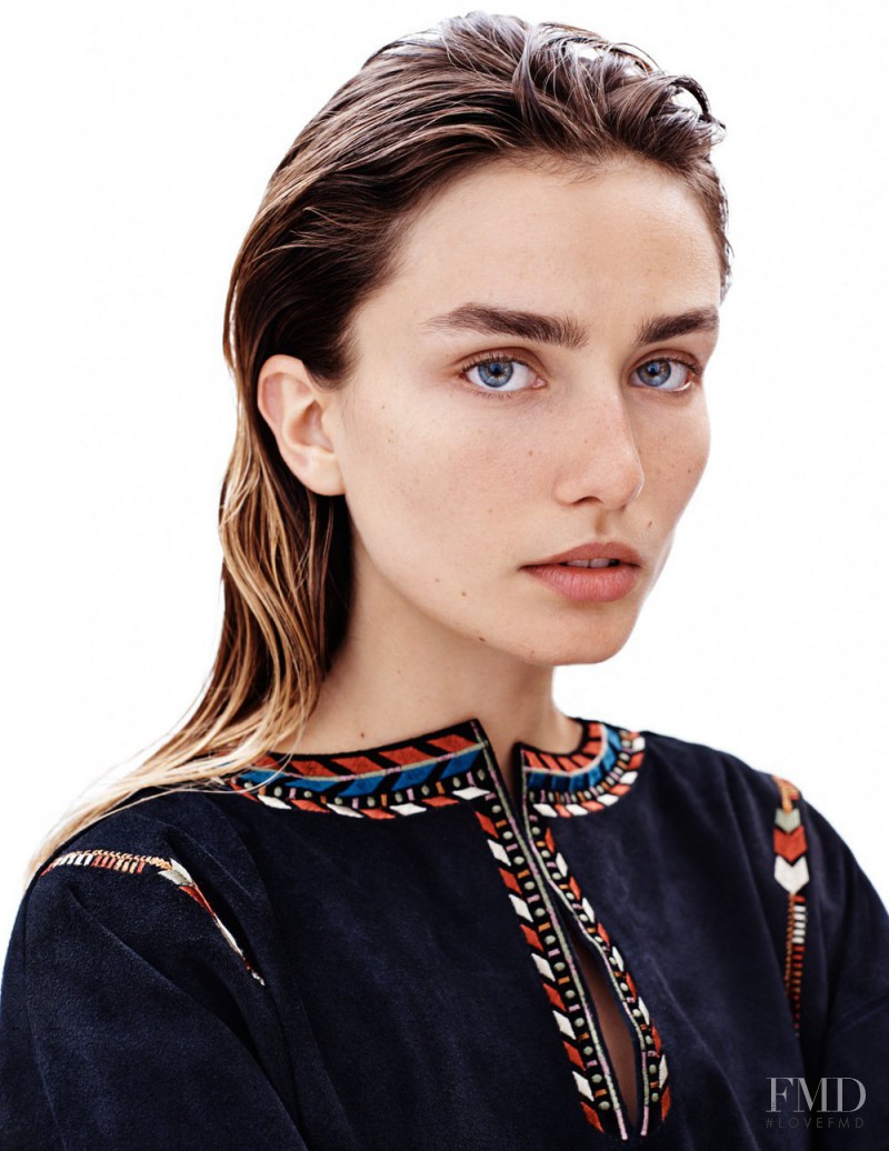 Andreea Diaconu featured in  the Isabel Marant lookbook for Resort 2015