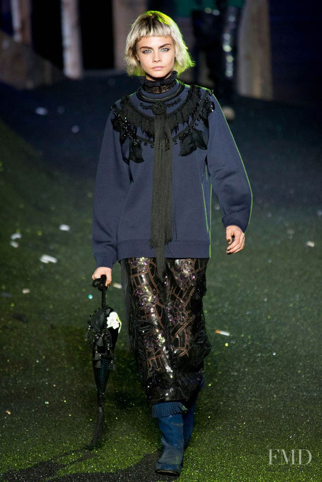 Cara Delevingne featured in  the Marc Jacobs fashion show for Spring/Summer 2014