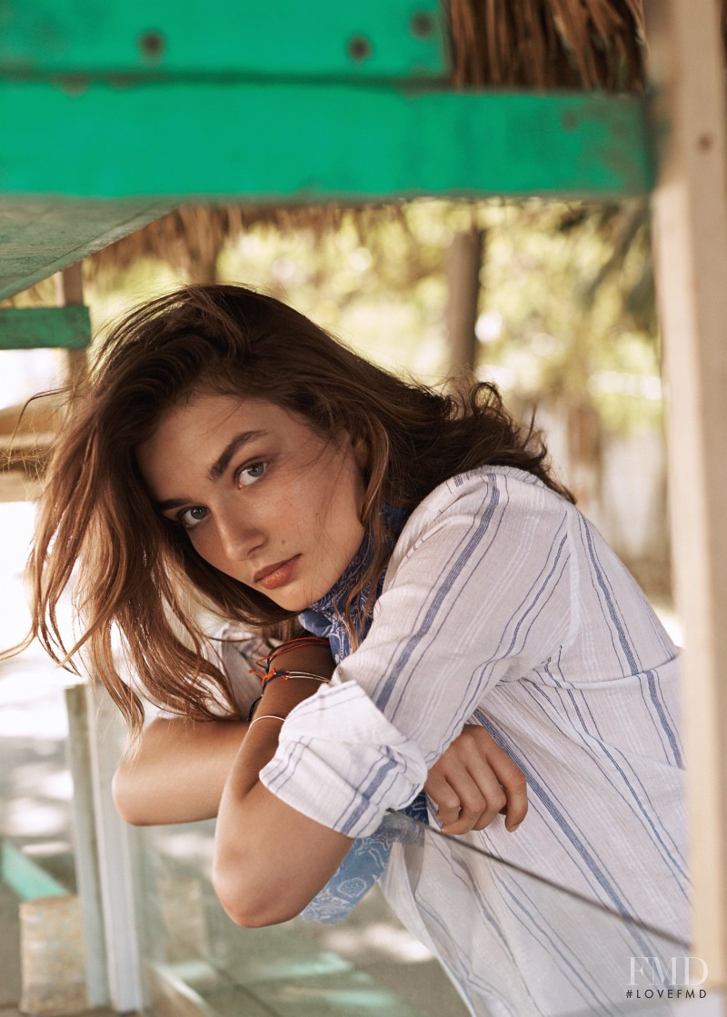 Andreea Diaconu featured in  the Mango advertisement for Summer 2014