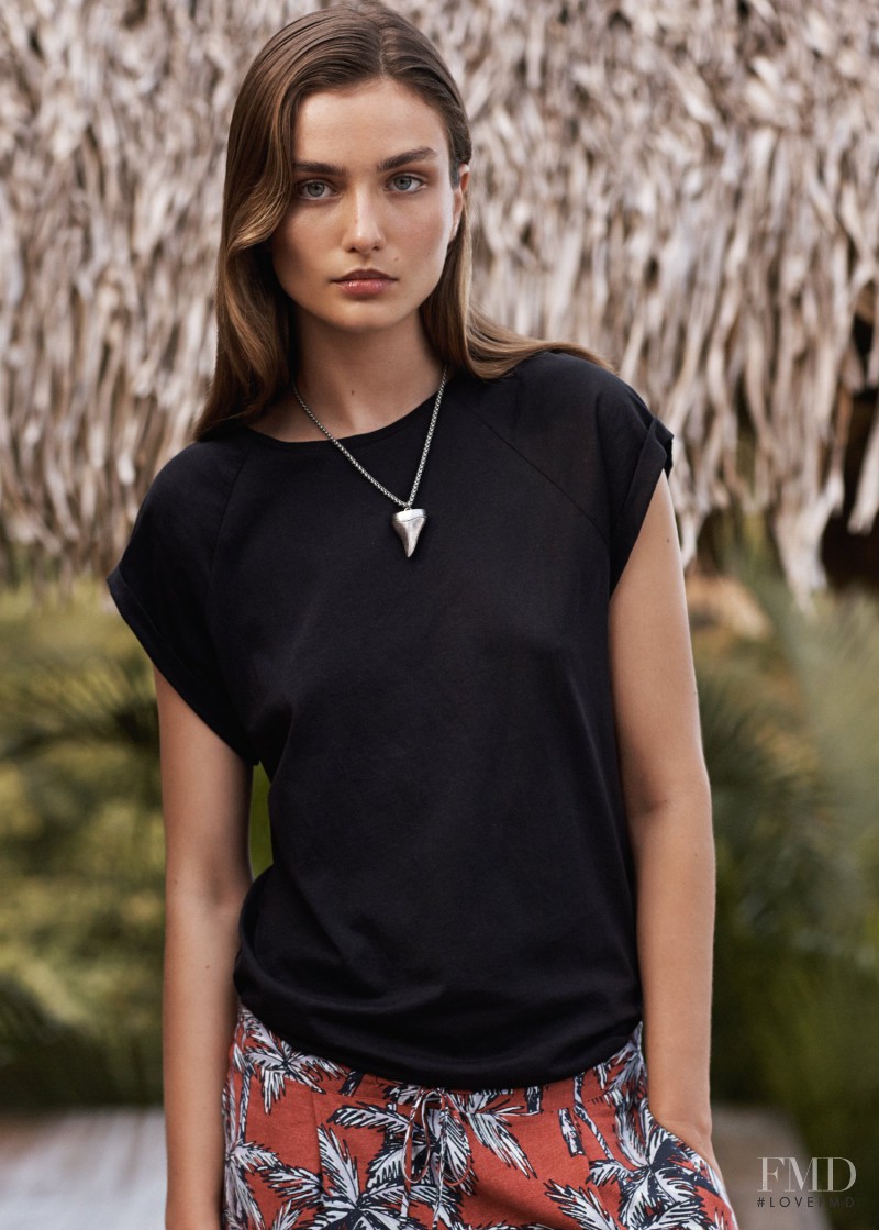 Andreea Diaconu featured in  the Mango advertisement for Summer 2014