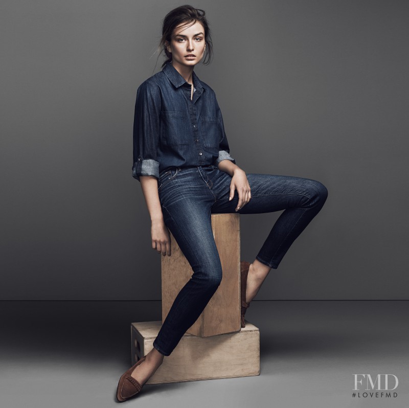 Andreea Diaconu featured in  the Frame Denim advertisement for Autumn/Winter 2014