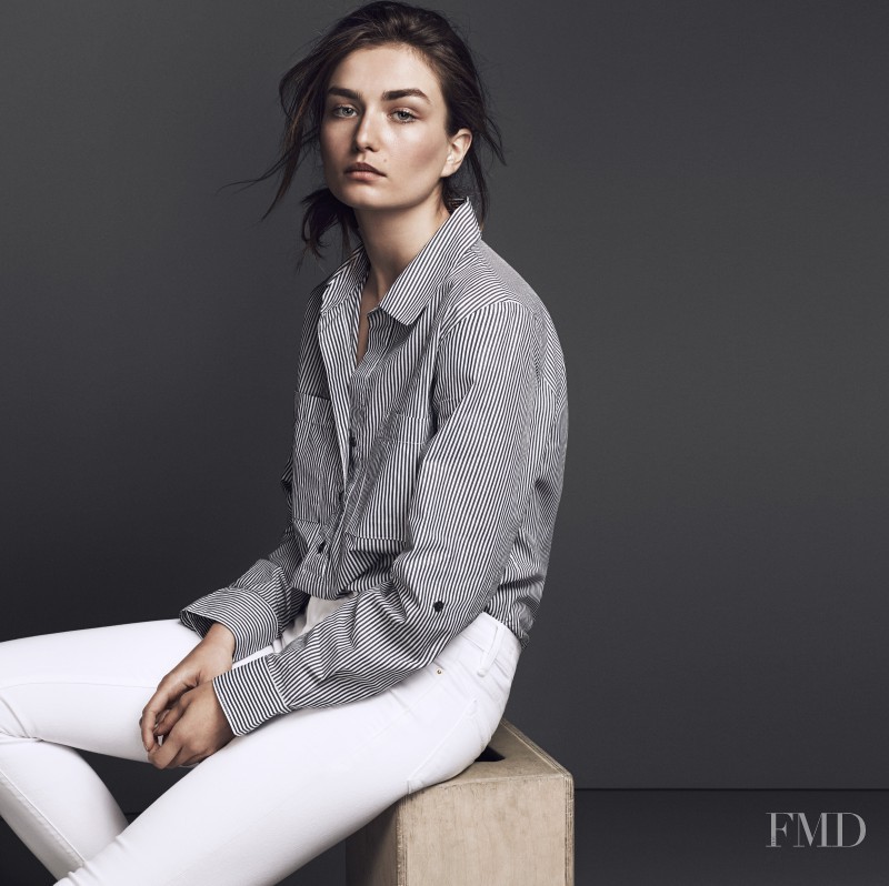 Andreea Diaconu featured in  the Frame Denim advertisement for Autumn/Winter 2014