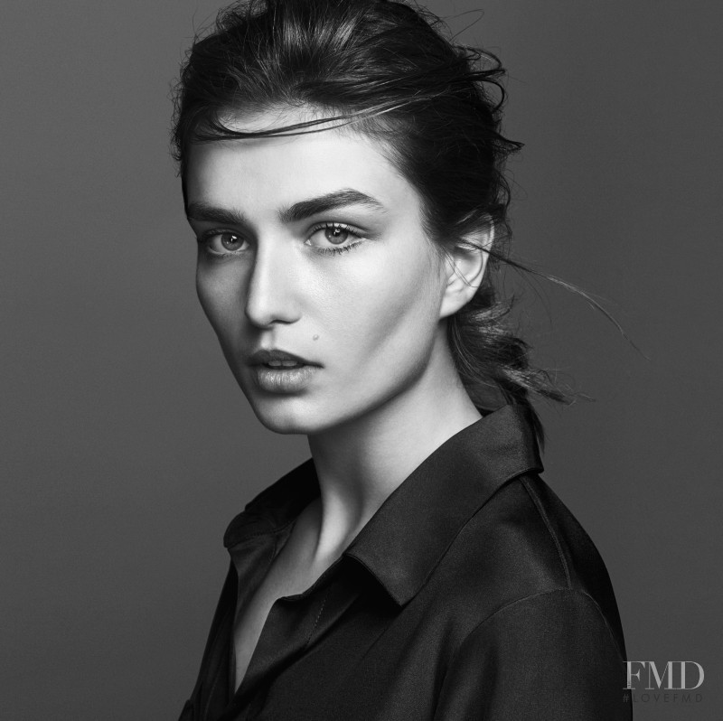 Andreea Diaconu featured in  the Frame Denim advertisement for Autumn/Winter 2014