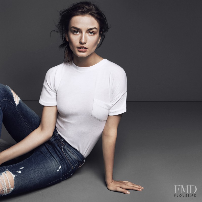 Andreea Diaconu featured in  the Frame Denim advertisement for Autumn/Winter 2014