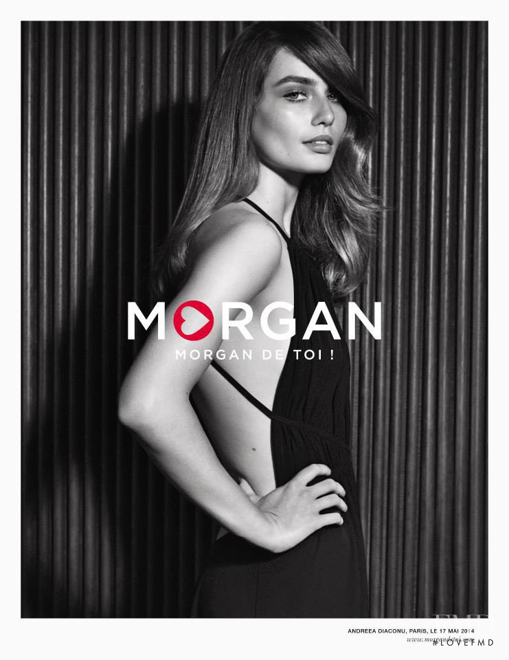 Andreea Diaconu featured in  the Morgan advertisement for Autumn/Winter 2014