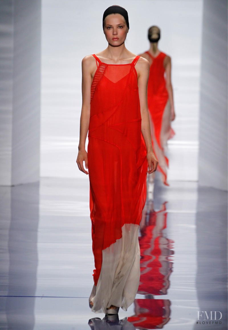 Caroline Brasch Nielsen featured in  the Vera Wang fashion show for Spring/Summer 2014