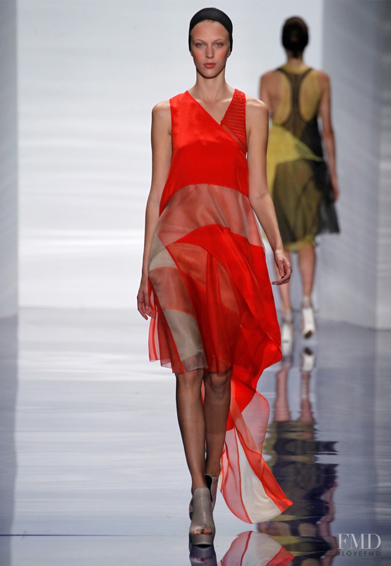 Juliana Schurig featured in  the Vera Wang fashion show for Spring/Summer 2014