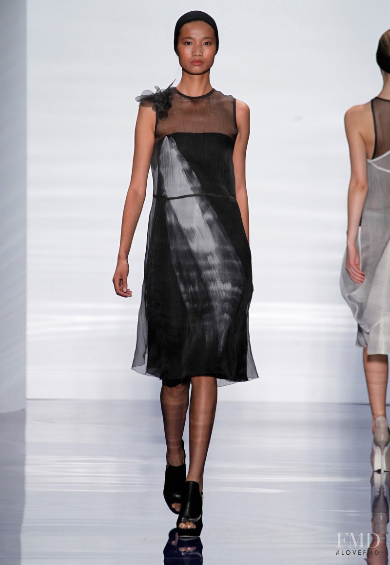 Leaf Zhang featured in  the Vera Wang fashion show for Spring/Summer 2014