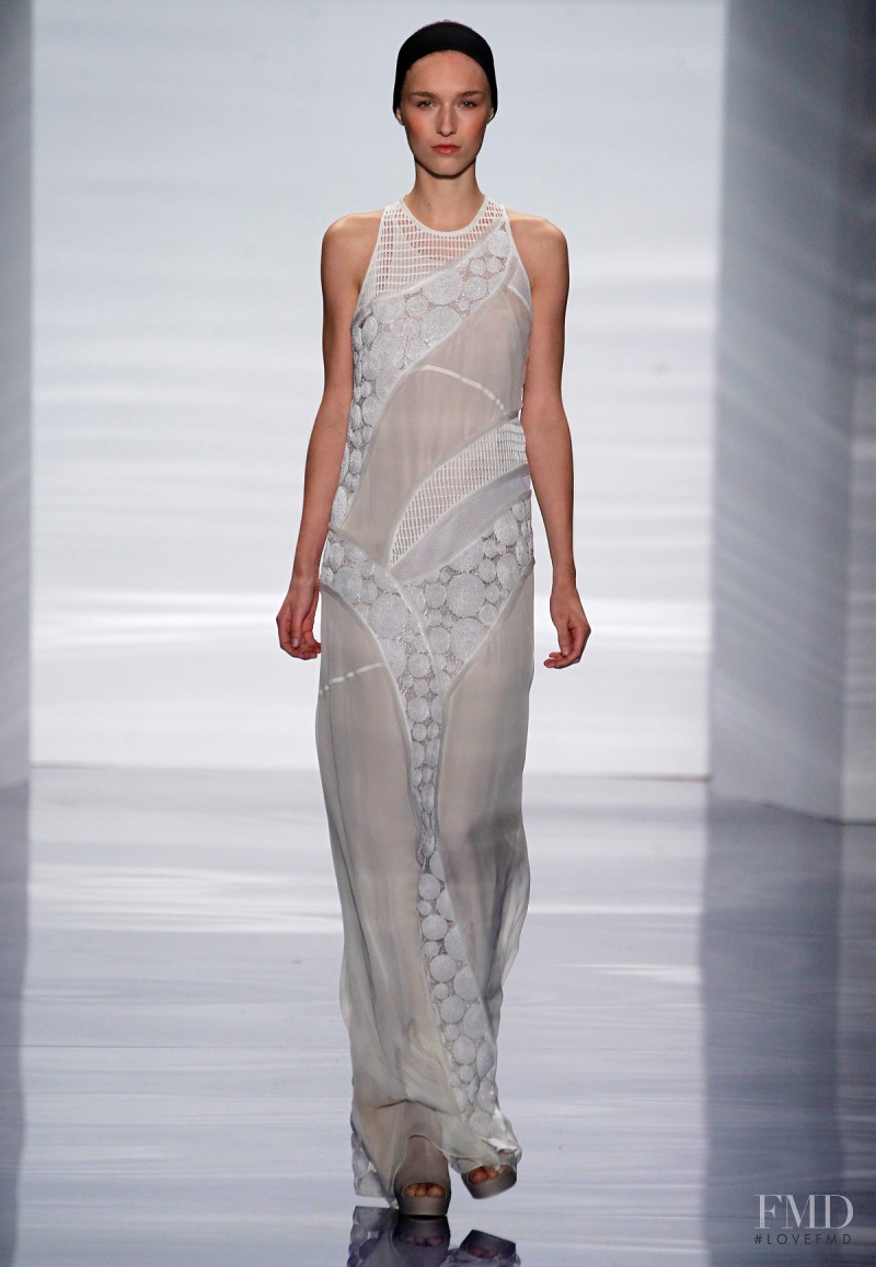 Manuela Frey featured in  the Vera Wang fashion show for Spring/Summer 2014